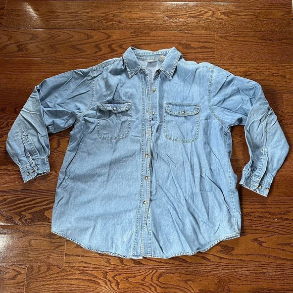 Tops - Vintage Jean Button Down Shirt